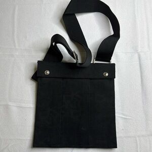 DKNY black monogram webbing crossbody bag in excellent condition